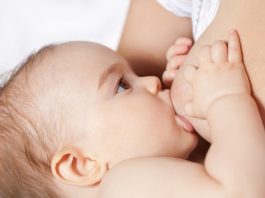 Programação do Agosto Dourado tem ações nesta quarta (14) em Palhoça criança recém nascida mama no seio da mãe