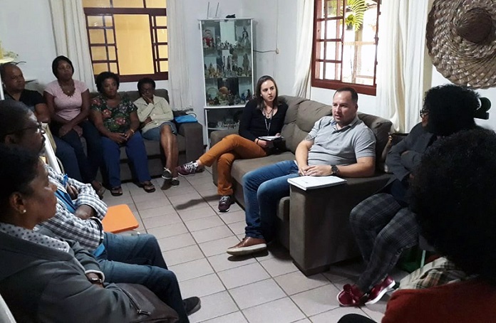 Comunidade em Santo Amaro da Imperatriz recebeu representantes da Defensoria Pública da União para discutir processos territoriais - Foto: DPU/Divulgação/CSC