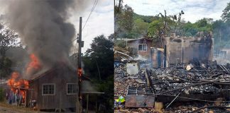 Família de oito pessoas em São José teve casa destruída na terça - Fotos: Graziela Borges/Divulgação/CSC