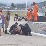 homem: Agente da Guarda Municipal de São José prendeu o assassino em flagrante, mas a vítima não resistiu às facadas no pescoço - Foto: Divulgação/CSC