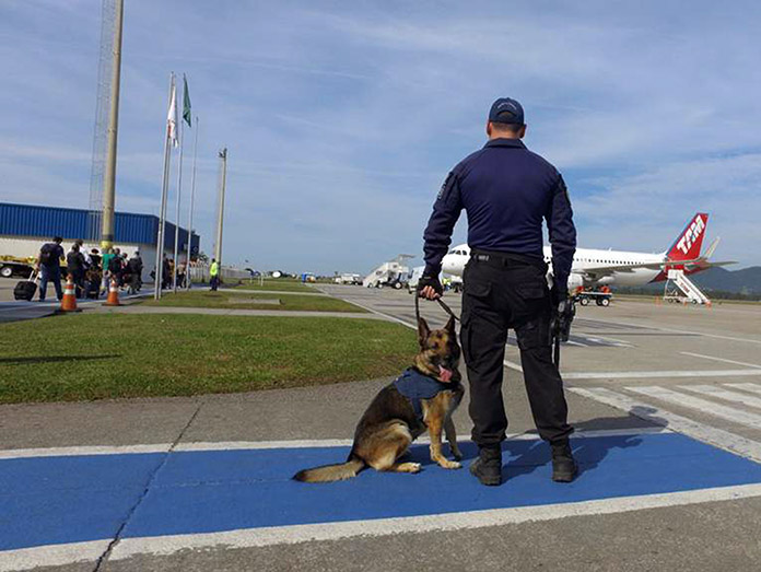 operação contra contrabando da receita federal no aeroporto hercílio luz florianópolis