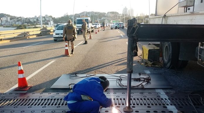 problema na na junta de dilatação da ponte pedro ivo campos