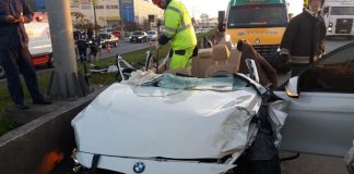 acidente palhoca camaro bmw motoristas fugiram - prf