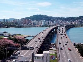 Pontes de acesso a Florianópolis terão teste de inversão neste sábado Pontes Pedro Ivo Campos e Colombo Salles