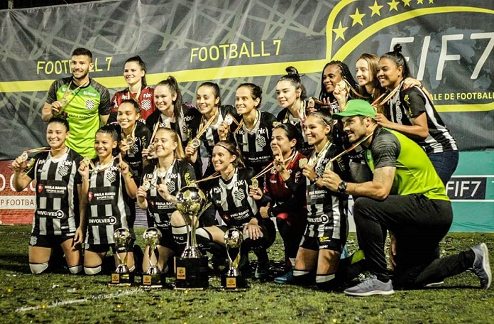 time feminino do Figueirense Paula Ramos conquistou o título mundial de Fut-7