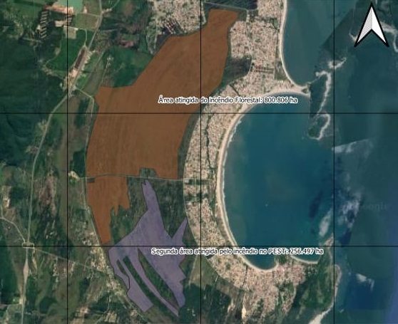 dois incendios maior area queimada parque estadual serra do tabuleiro - pm ambiental