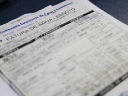 Fatura de água da Casan