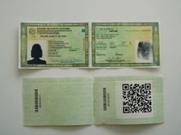 imagem de frente e verso do novo modelo de carteira de identidade