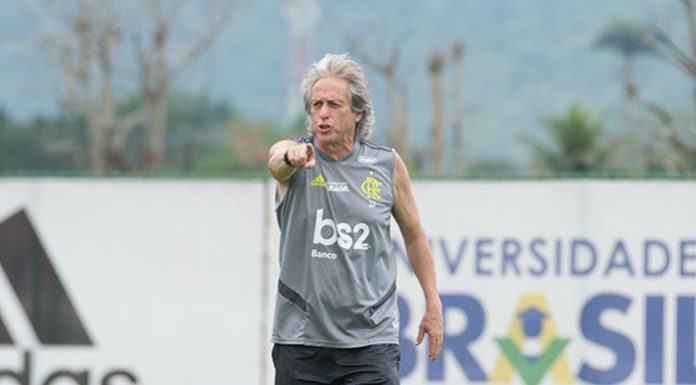 Jorge Jesus comanda treino no CT Flamengo