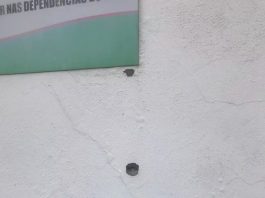 Disparos contra o Case de São José parede com marca de tiro