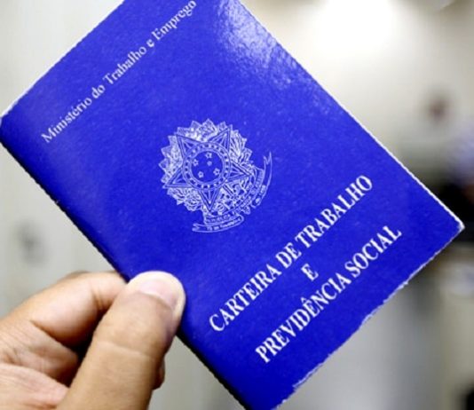 pessoa segurando carteira de trabalho e previdência social