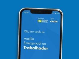 Cadastro em site e aplicativo para auxílio emergencial de R$ 600 está disponível reprodução da tela de um celular com o aplicativo aberto