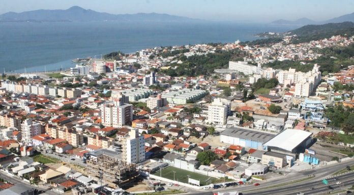 bairro praia comprida em foto aérea