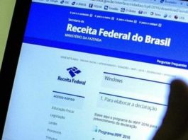 tela de computador com navegador aberto na página da receita federal do brasil