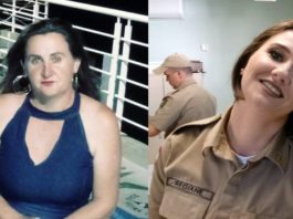 Dois feminicídios são registrados em SC; mulheres foram mortas pelos companheiros composição de duas fotos: uma de patrícia, sentada em banco no trapiche de são josé, outra de regiane, usando farda com seu nome