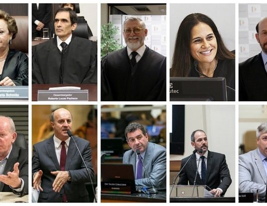 Definidos os 10 membros do tribunal de impeachment do caso dos respiradores composição de 10 fotos com os integrantes do tribunal