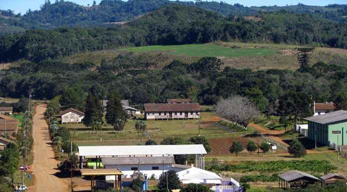 área rural de freio rogério vista de longe