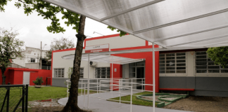 Entrada do novo Centro de Educação Infantil em São José