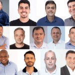 Compilado de fotos dos 19 vereadores eleitos em São José no último domingo, 15