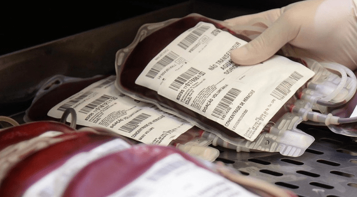 Bolsas de sangue de doadores