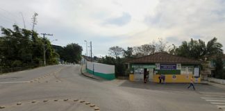 Grande Florianópolis Covid-19 - posto de saúde em esquina de rotatória em santo amaro da imperatriz