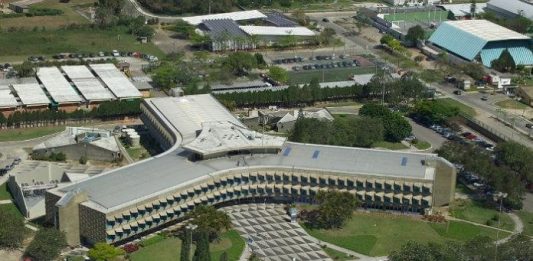 Udesc compra imóvel da Oi no itacorubi - foto aérea do prédio