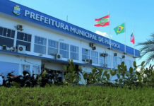 Decreto em Palhoça: Frente do prédio da Prefeitura Municipal de Palhoça
