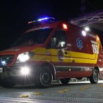 Ambulância dos Bombeiros em atendimento à ocorrência