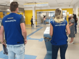 Fiscalização do Procon de Palhoça em bancos
