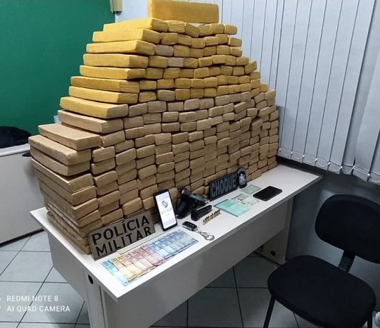 pilha de tabletes de maconha em apreensão na grande florianópolis