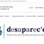 Print da página do site Conecta, do IGP, é branca com a palavra desaparecidos em destaque, a página busca organizar informações para a busca de pessoas desaparecidas