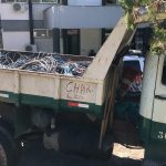 camihão com a caçamba lotada de fio de cobre roubado em apreensão na operação em florianópolis