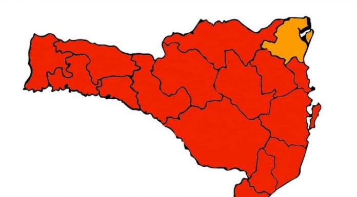 Matriz de risco aponta 15 regiões de SC em nível gravíssimo para Covid