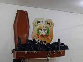 Policiais civis de SC realizam manifestação contra a reforma da previdência