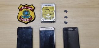 celulares apreendidos em capoeiras na operação amordaçados, da polícia federal, contra pornografia infantojuvenil