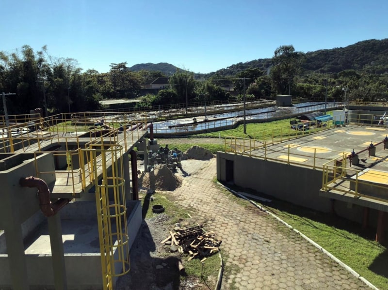 Casan promete mais um nível de tratamento na estação da Lagoa da Conceição - foto geral da estação de tratamento