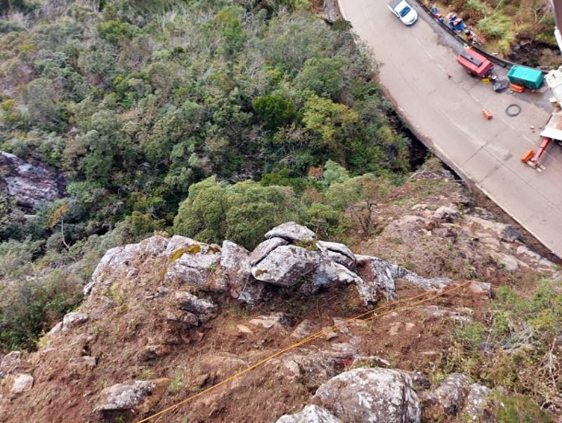 Serra do Rio do Rastro será fechada durante três dias - vista superior da rodovia