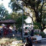 feira da freguesia retornou ao centro histórico de São josé apenas com barracas de gastronomia e artesanato