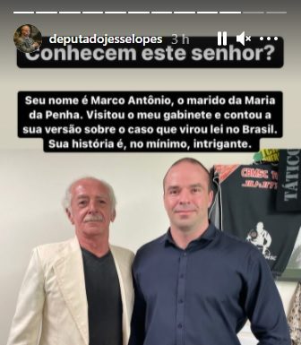 deputado jessé lopes com Marco Antonio Heredia Viveros - print diz que "versão é intrigante"