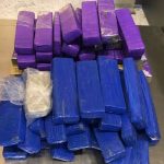 pacotes com a droga embalada - Duas "mulas" que tentavam transportar 42kg de maconha são presas no aeroporto de Florianópolis