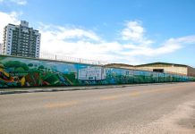 Mural gigante no Kobrasol promove cultura de São José