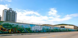 Mural gigante no Kobrasol promove cultura de São José