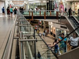 shopping comércios circulação pessoas