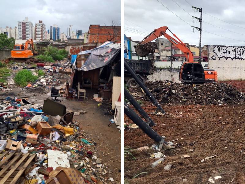 Secretaria de Urbanismo e Serviços Públicos percorre São José notificando proprietários de terrenos baldios para que façam limpeza dos lotes