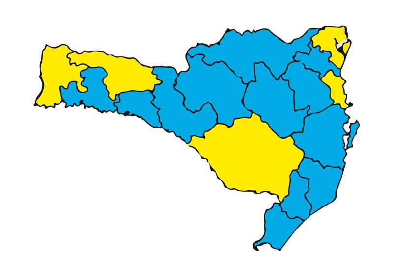 Matriz de Risco para a Covid-19 em Santa Catarina aponta doze regiões no nível moderado