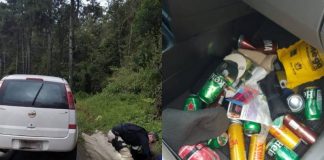 Bêbado sem CNH tenta fugir por 30km da polícia na BR-282 e acaba preso