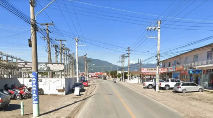 Homem é assassinado na avenida bom jesus de nazaré, bairro Aririú Palhoça, foto da avenida