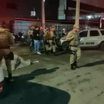 policiais atendem ocorrência de homicídio no bairro nova palhoça