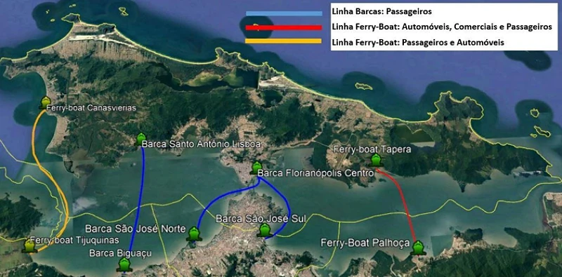 Transporte marítimo da Grande Florianópolis tem 5 rotas previstas