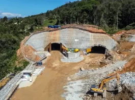 50 vagas de emprego para obras de túnel do contorno viário túnel do contorno viário da Grande Florianópolis em construção